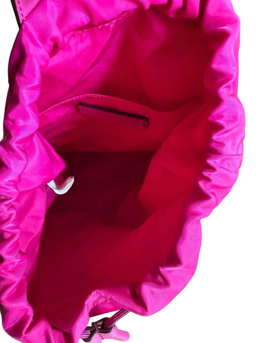 Marc Jacobs Hot Pink Nylon Drawstring Backpack Gold Hardware